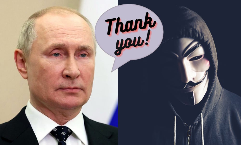 Putin Thanks Pro-Ukraine Hackers