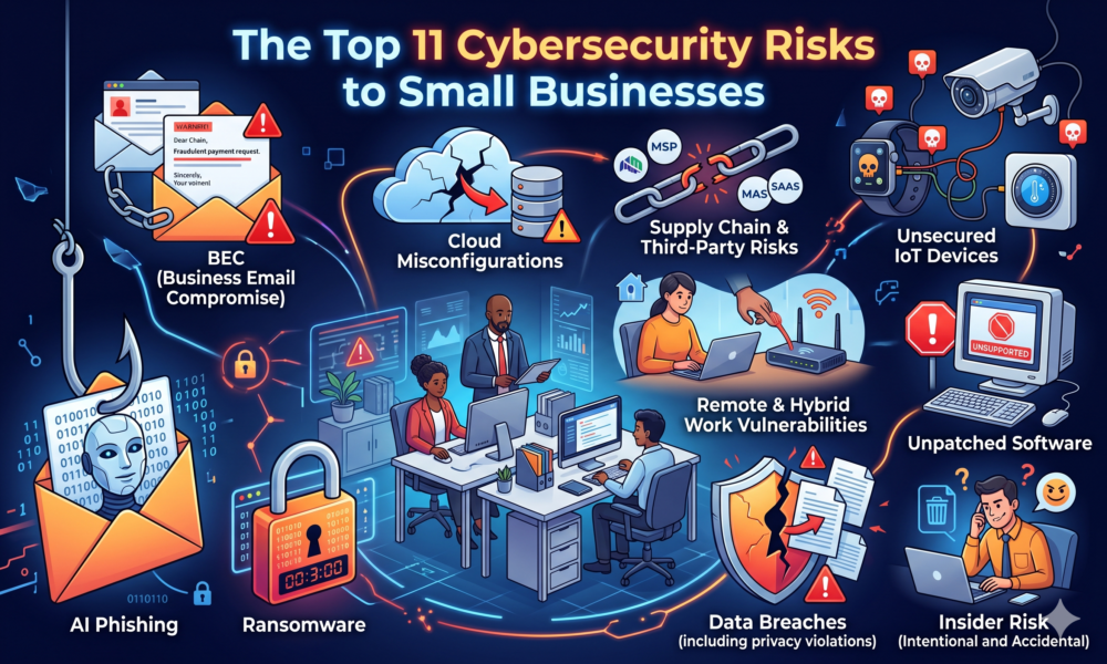 The Top 11 Cybersecurity Risks to Small Businesses